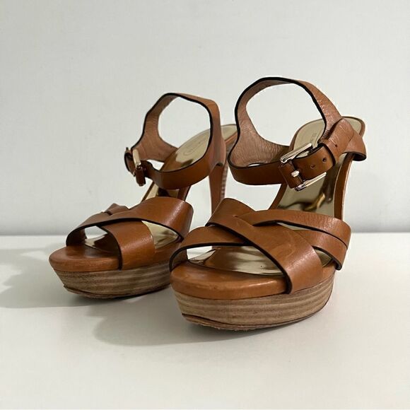 Coach Dani Veg Leather Strappy Heels Women's Size 7 - Picture 2 of 16